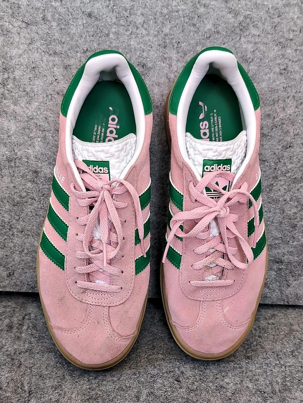 adidas Gazelle Pink & Green Sneakers US 9